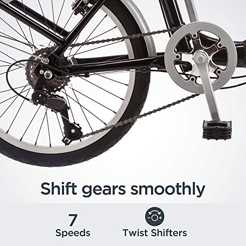 Schwinn Loop Adult Folding Bike for Men and Women, 20-inch Wheels, 7-Speed Drivetrain