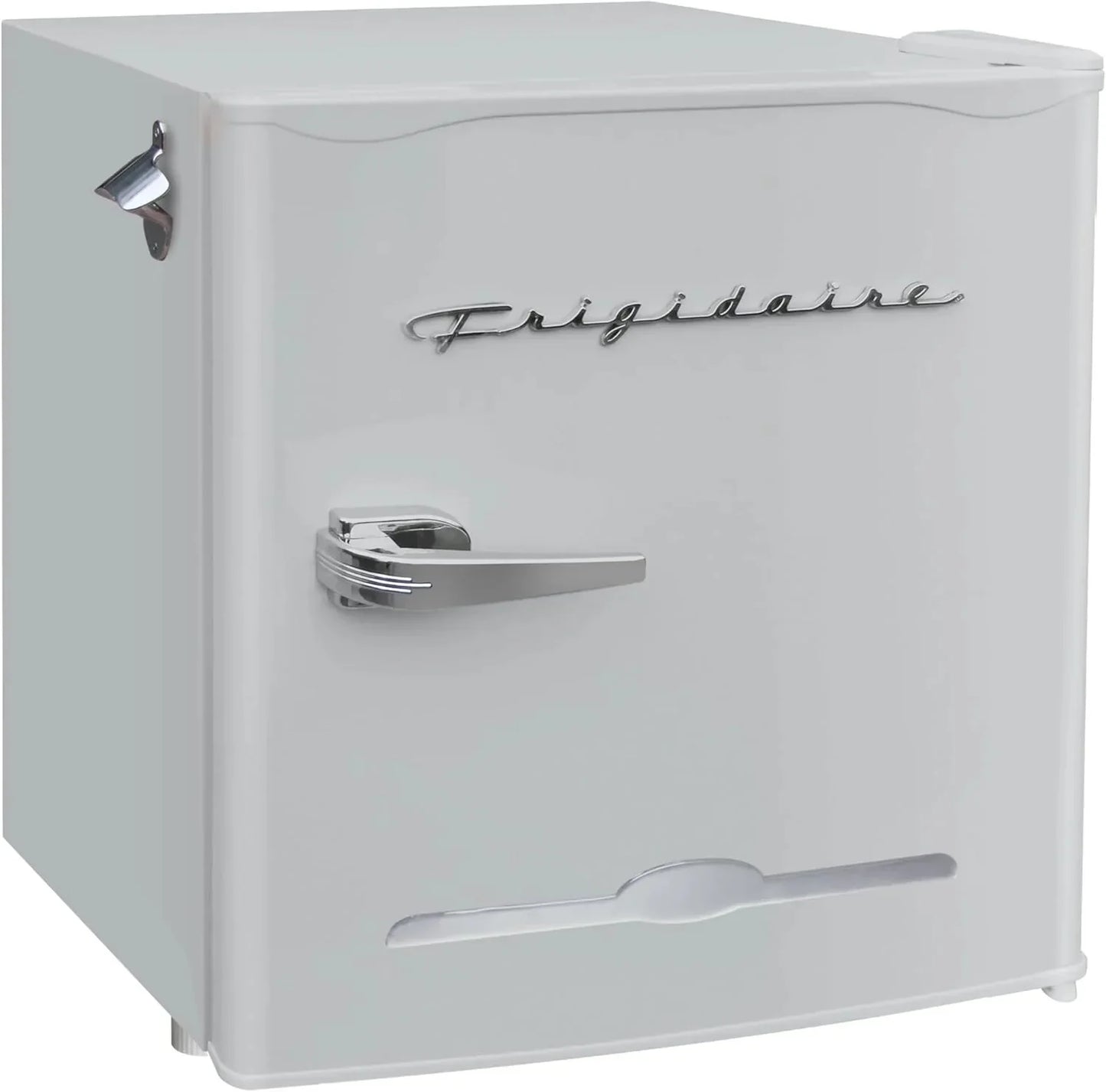 Frigidaire EFR176 Retro Compact Fridge with Chiller Mini Refrigerator with Built-in Bottle Opener for Office, Bedroom, Dorm Room or Cabin, 1.6 cu ft 16" D x 18" W x 18.5" H, Moonlight