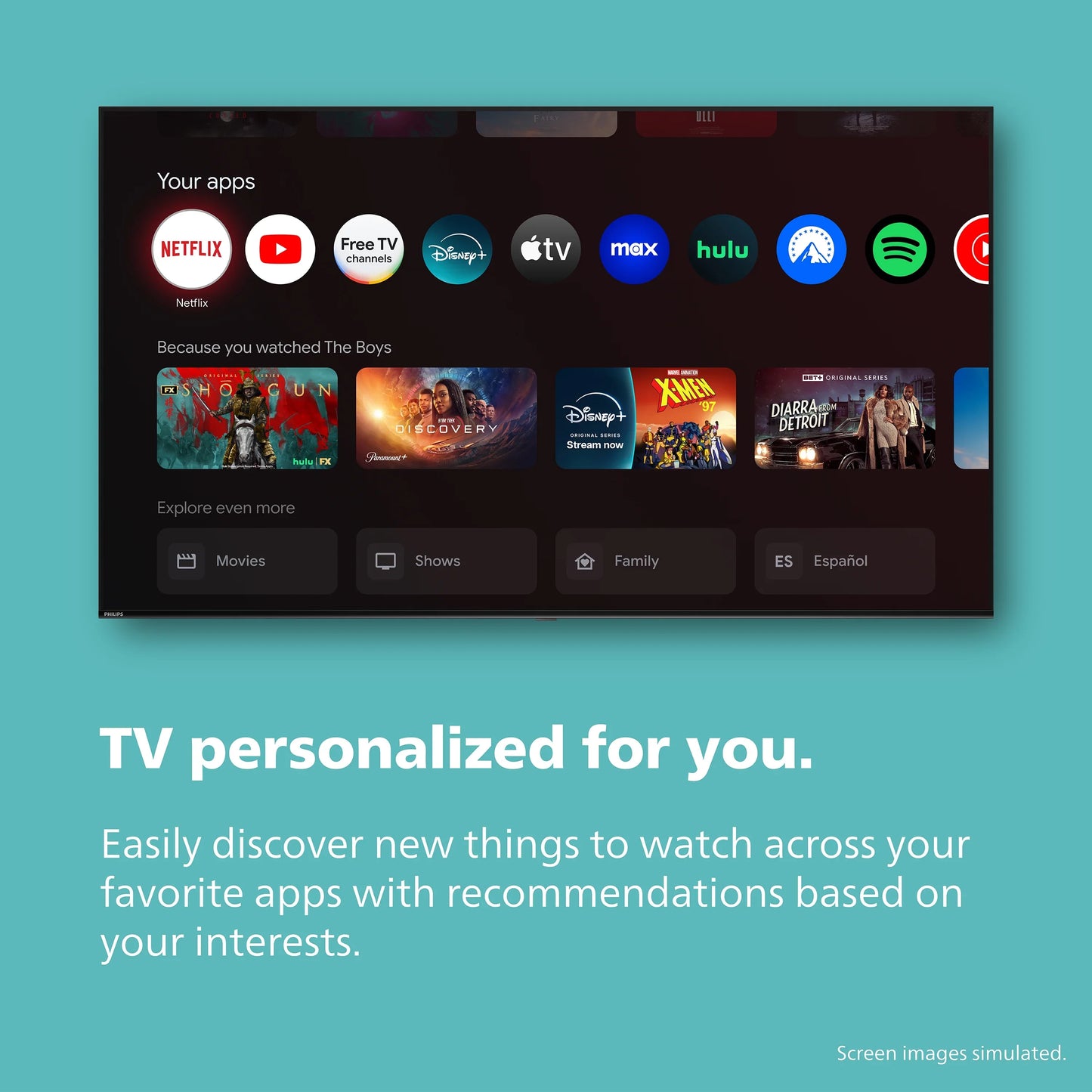 Philips 60?? Class 4K Ultra HD (2160p) Google Smart LED TV (60PUL7555/F7)