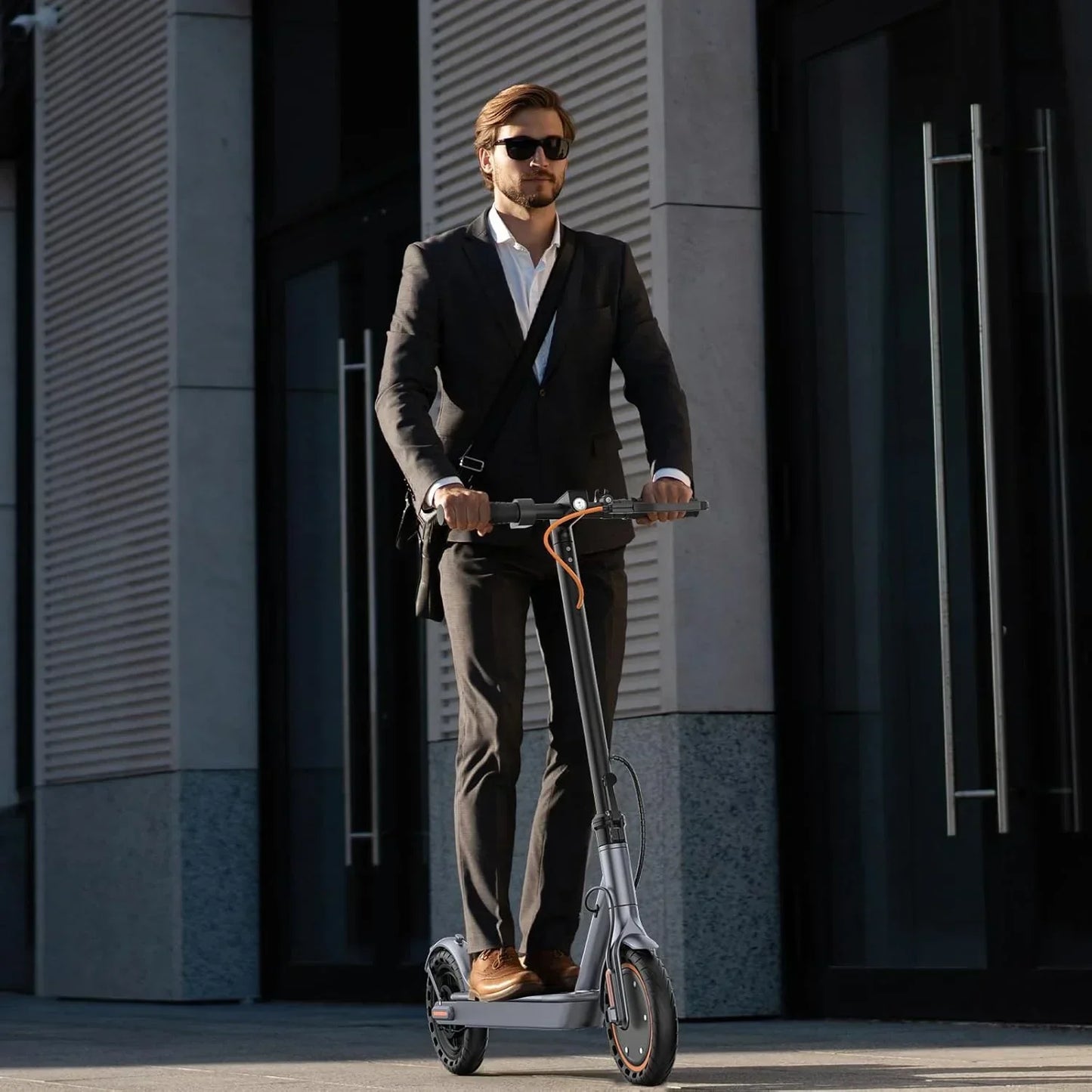 Electric Scooter 350W/500W Powerful Motor 8.5"/10" Solid Tires 19/22Mph 28/21/12 Miles Range