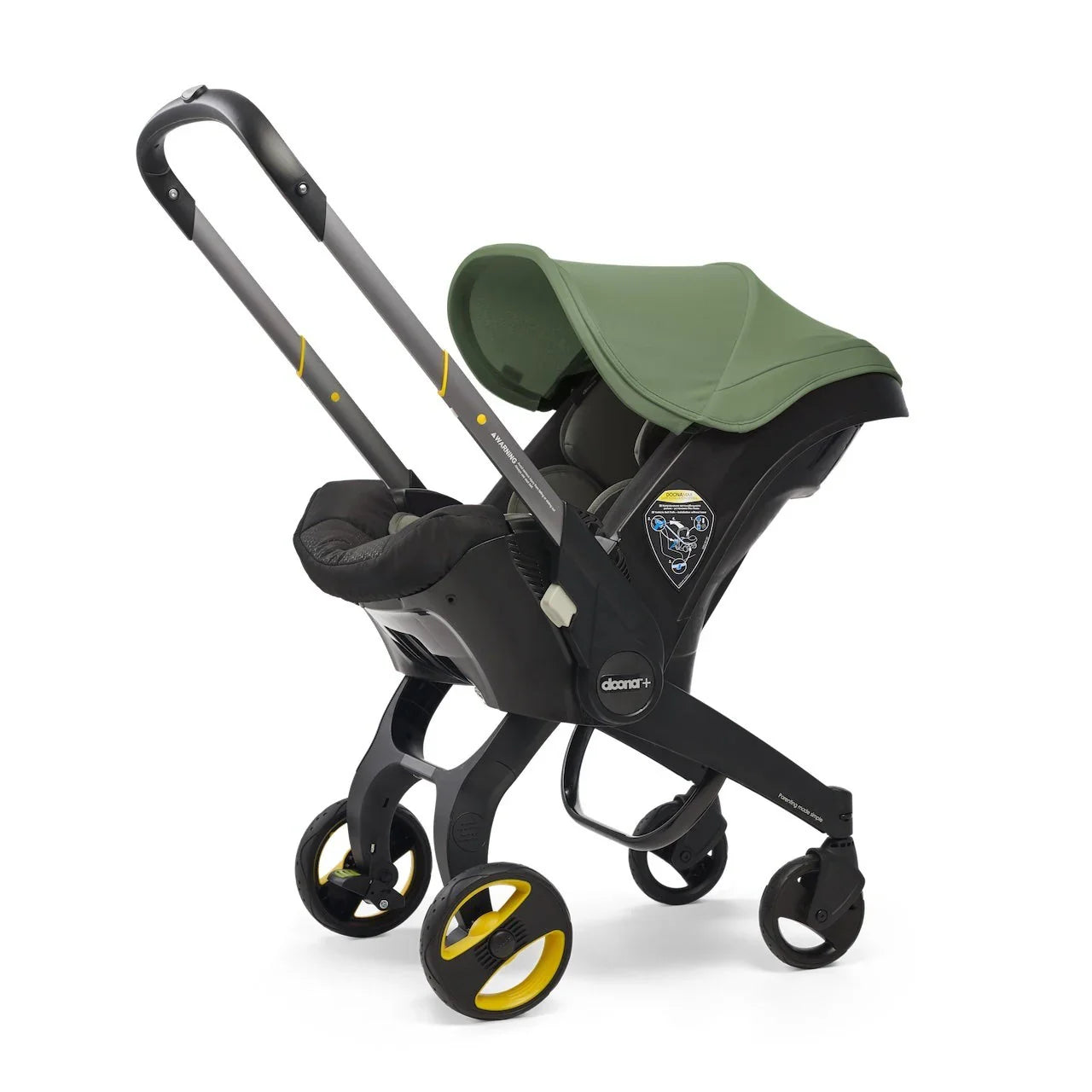 Stroller combination consisting of infant car seat and LATCH base (model year 2025) C Midnight Edition | From car to stroller in seconds, airplane-compatible, including accessory bag