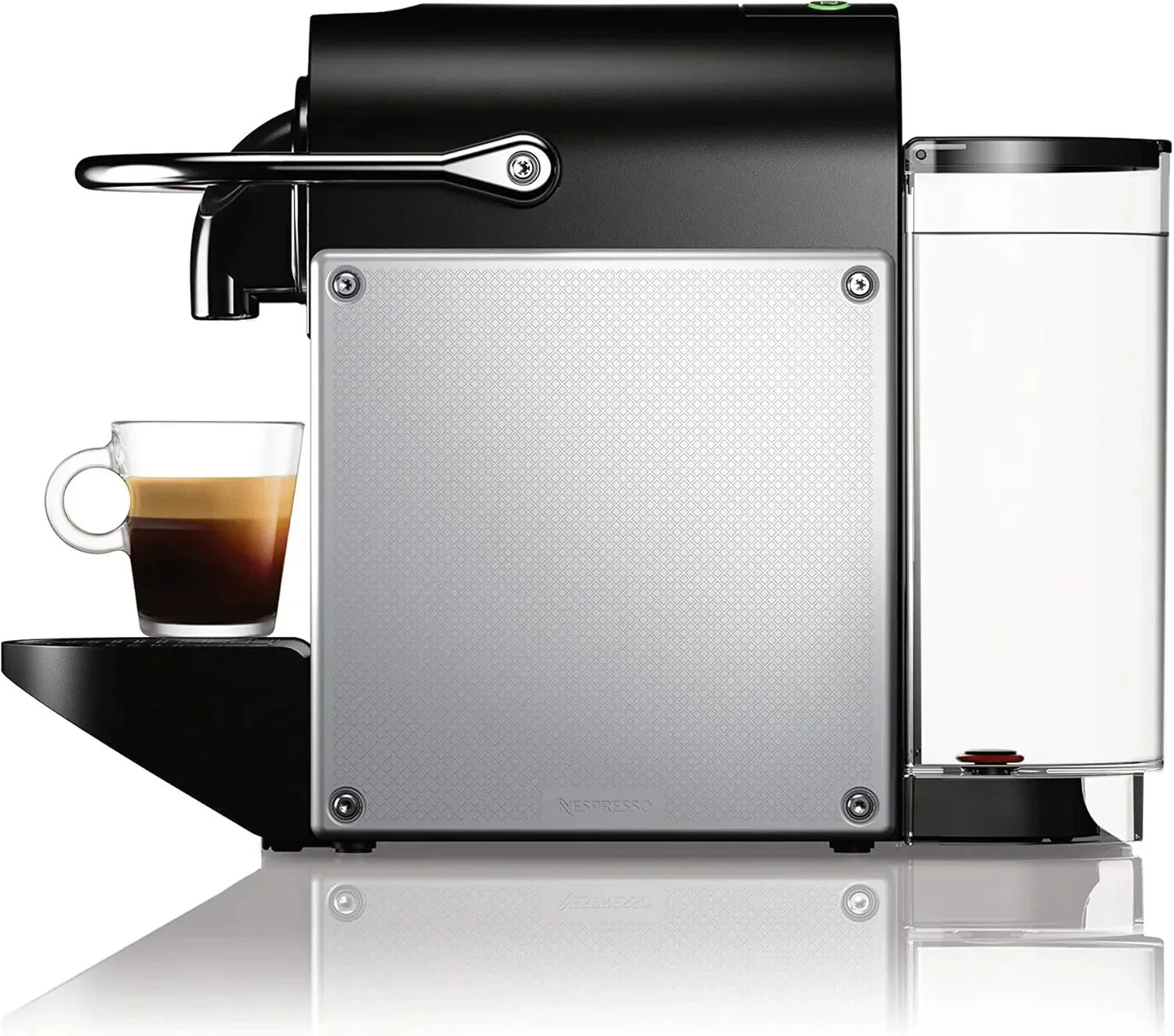 Nespresso Pixie Espresso Machine by DeLonghi, 19-Bar Pump, Compact Aluminum Design, Silver, 1100ml