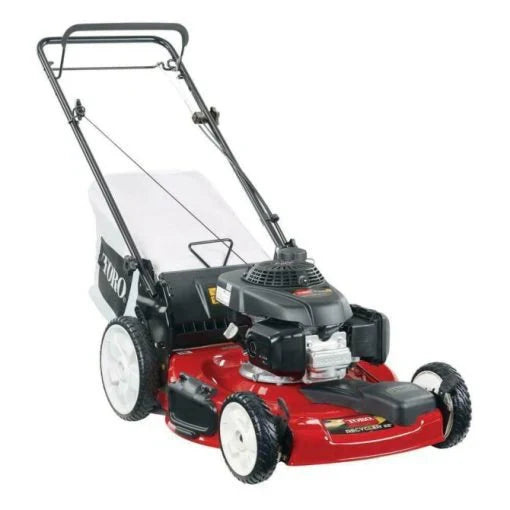 Self-propelled petrol lawnmower, 22 inch, 170 cm3 OHV engine, high-wheel drive, rear-wheel drive, 3-in-1 function with height adjustment, including oil