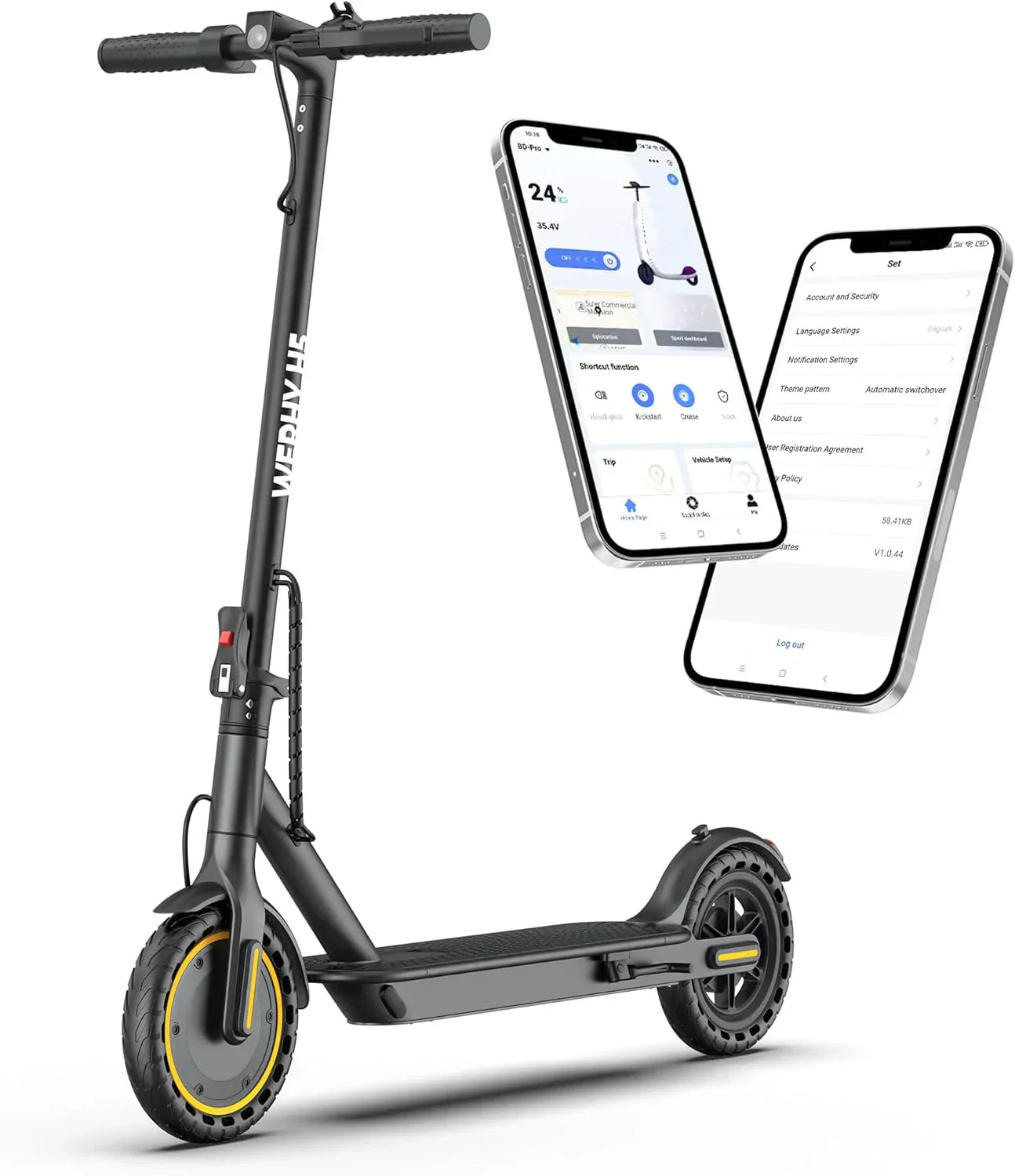 Electric Scooter 350W/500W Motor Top Speed 19/22 mph Max 16/23/28Miles Ranges Foldable E Scooter